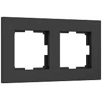 Werkel Рамка на 2 поста (черный матовый, Slab) / W0022908 Werkel Рамка на 2 поста (черный матовый, Slab) / W0022908