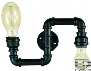 Бра Ideal Lux Plumber AP2 Nero 136691 - цена и фото