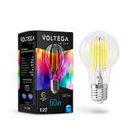 Лампа светодиодная Voltega E27 7W 4000K прозрачная VG10-A60E27cold7W-FHR 7155 - цена и фото