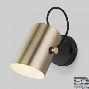 Настенный светильник с поворотным плафоном Eurosvet Italio 20093/1 черный/античная бронза - цена и фото