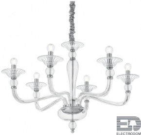 Подвесная люстра Ideal Lux Danieli SP6 Trasparente 159959 - цена и фото