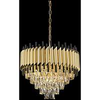 Хрустальная люстра Wertmark WE138.12.403 Cartuccia E14 40 Вт матовое золото, черный - цена и фото