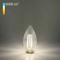 Филаментная светодиодная лампа F 9W 6500K E27 (C35 прозрачный) Elektrostandard Свеча F BLE2759