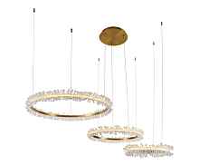 08246,36PA(4000K) Подвес диммируемый Лаура латунь d40+60+80 h150 Led 110W (4000K) с пультом ДУ - цена и фото