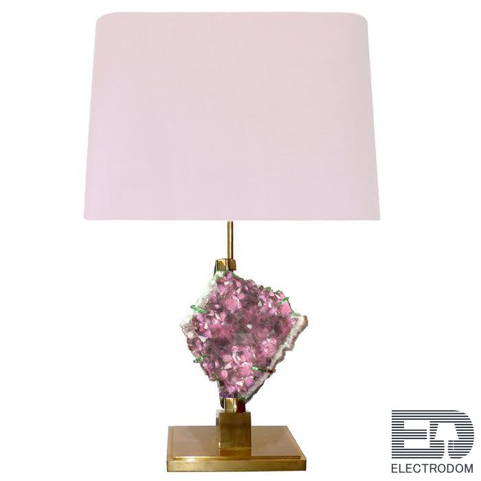 Настольная лампа Bronze and Pink Amethyst Lamp Loft Concept 43.327 - цена и фото