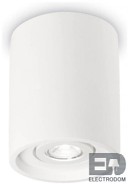 Потолочный светильник Ideal Lux Oak PL1 Round Bianco 150420 - цена и фото 1