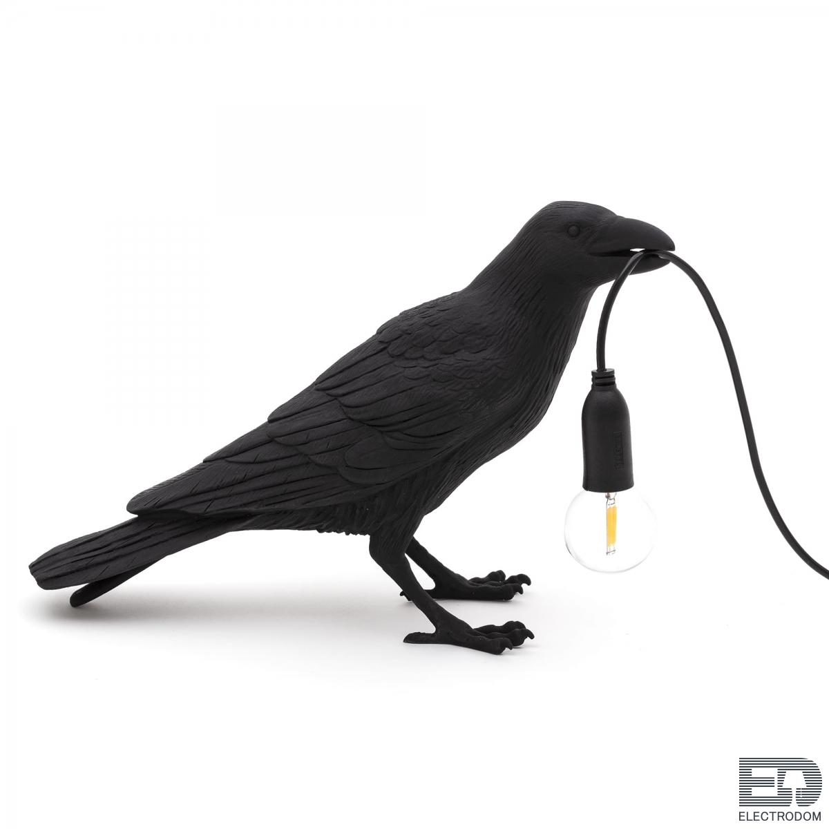 Настольная лампа Seletti Bird Lamp Black Waiting designed by Marcantonio Raimondi Malerba Loft Concept 43.14735 - цена и фото