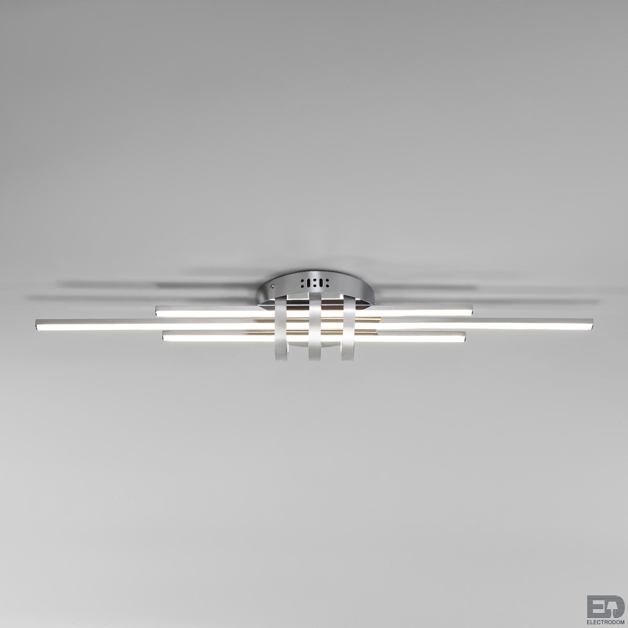 Потолочный светодиодный светильник с пультом управления Eurosvet Skyline 90243/3 хром - цена и фото 2