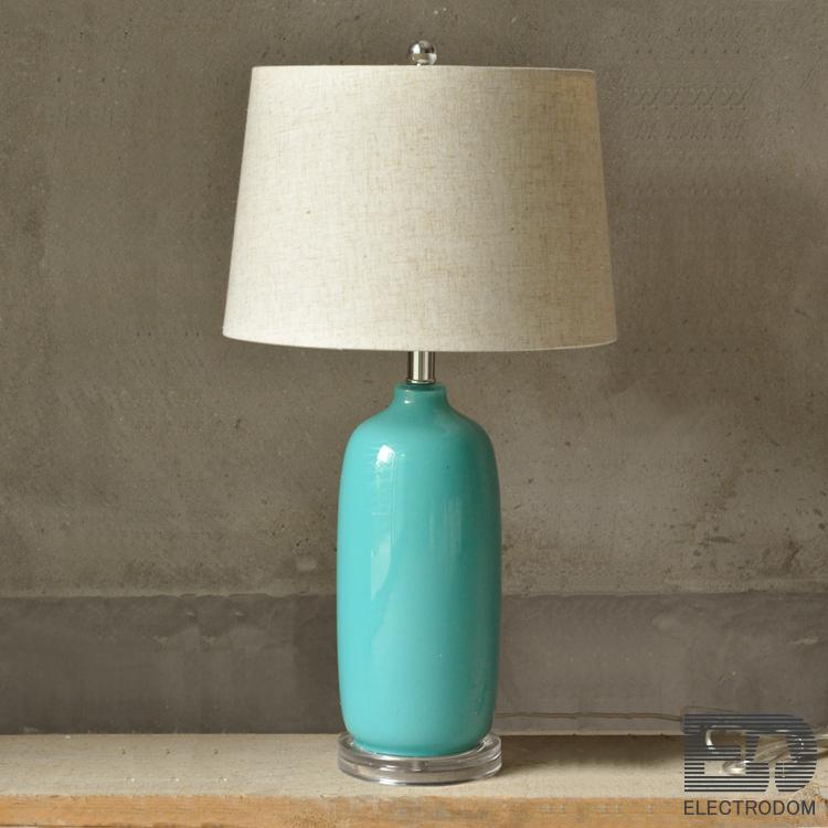 Настольная лампа Бирюзовое стекло Loft Concept 43.011 - цена и фото