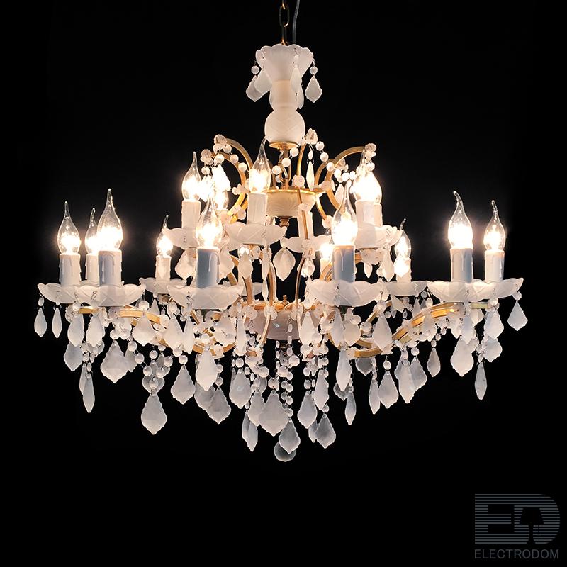 Люстра RH Rococo Iron & white matt Crystal Chandelier 18 Loft Concept 40.2225 - цена и фото