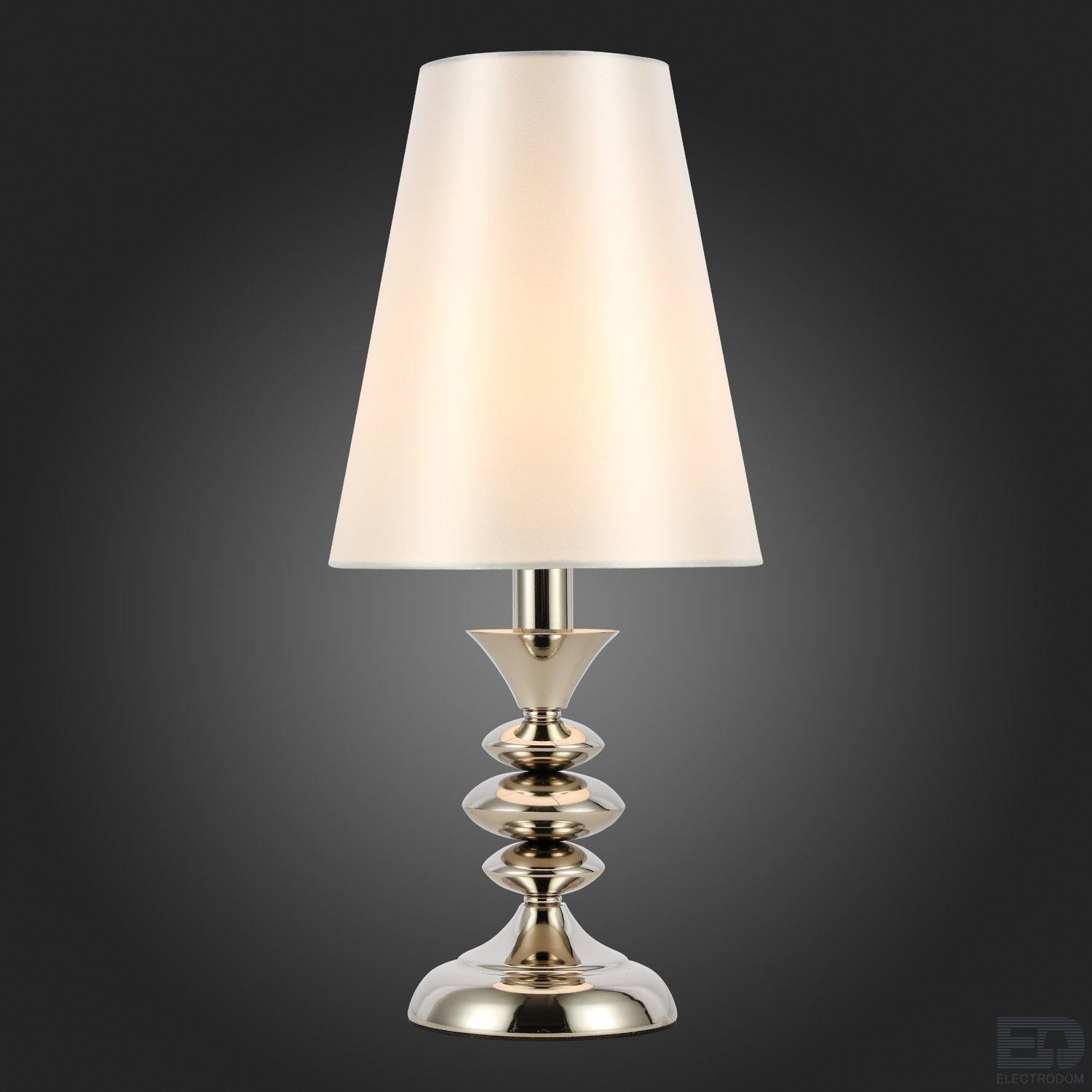 SL1137.104.01 Прикроватная лампа Никель/Белый E14 1*40W - цена и фото 2