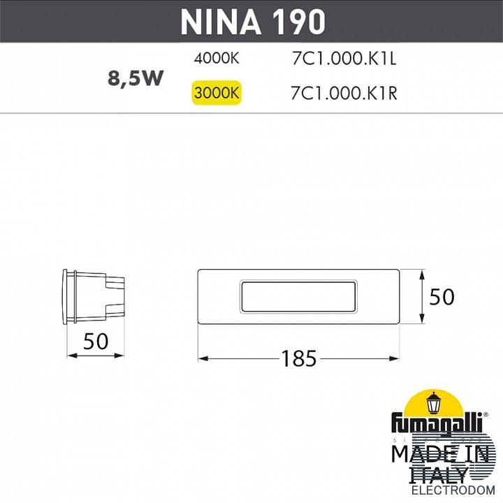Встраиваемый светильник Fumagalli Nina 7C1.000.000.WYK1L - цена и фото 2
