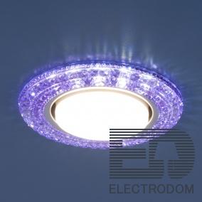 Встраиваемый светильник со светодиодами Elektrostandart 3030 GX53 VL фиолетовый - цена и фото
