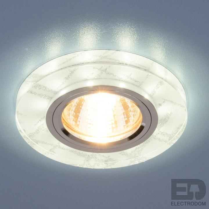 Встраиваемый светильник светодиодный Elektrostandart 8371 MR16 WH/SL белый/серебро - цена и фото