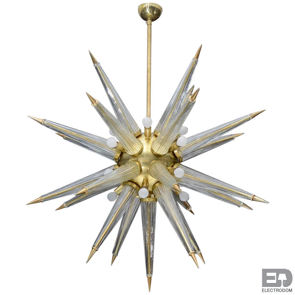 Люстра Brass Sputnik Chandelier with Murano Glass Spikes Loft Concept 40.1841-0 - цена и фото