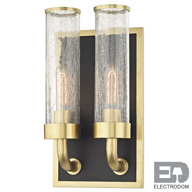 Бра Hudson Valley 1722-AGB Soriano 2 Light Wall Sconce In Aged Brass Loft Concept 44.659 - цена и фото