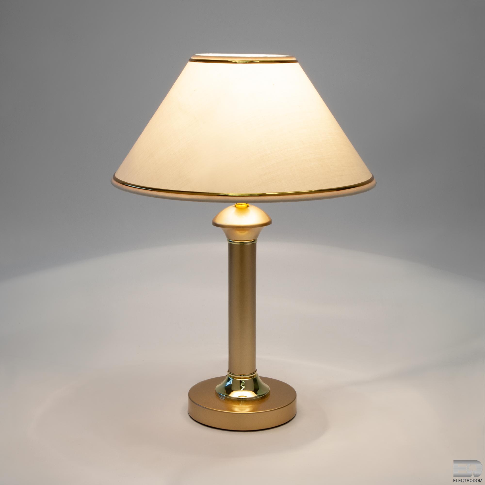 Настольная лампа с абажуром Eurosvet Lorenzo 60019/1 перламутровое золото - цена и фото 3