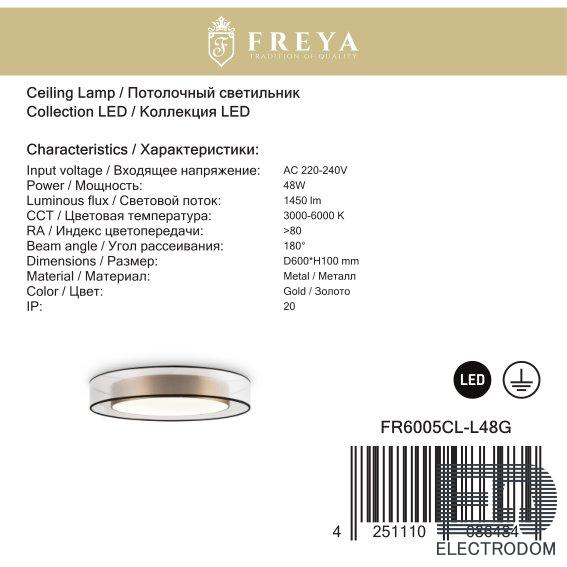 Светильник потолочный Freya Zoticus FR6005CL-L48G - цена и фото 5