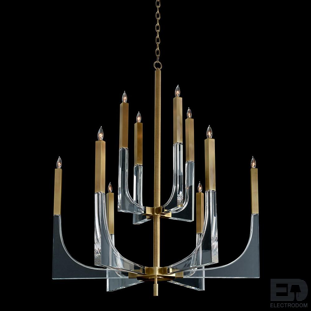 Люстра John-Richard Acrylic and Brass Ten-Light Chandelier Loft Concept 40.2597 - цена и фото