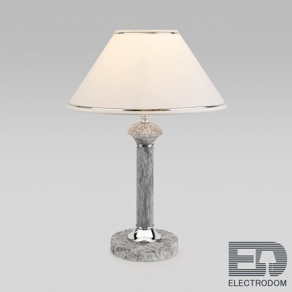 Классическая настольная лампа Eurosvet Lorenzo 60019/1 мрамор - цена и фото 1