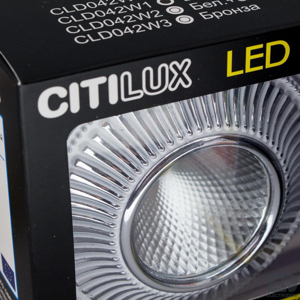 Встраиваемый светильник светодиодный Citilux Дзета CLD042W1 Белый+Хром - цена и фото 4