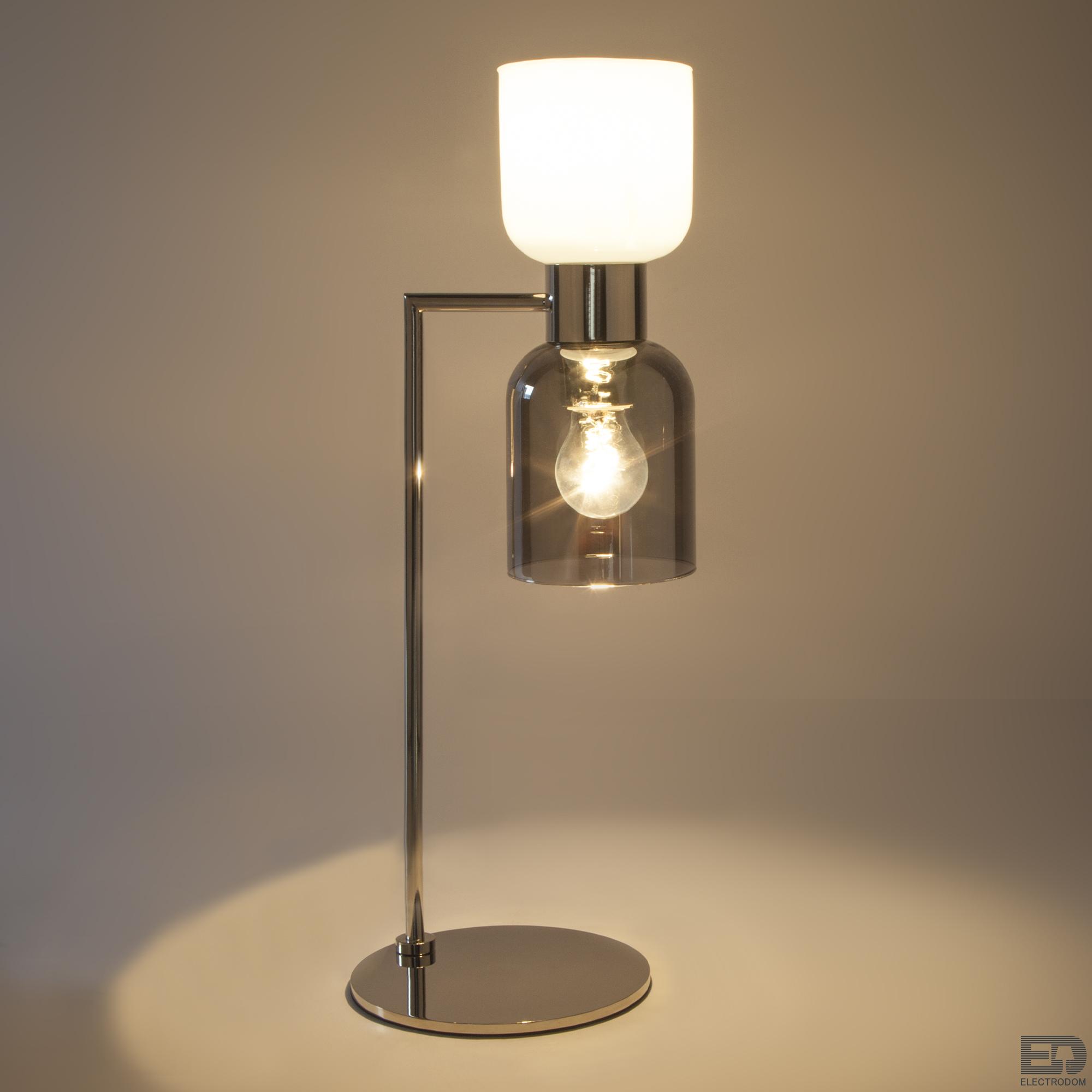 Настольная лампа со стеклянными плафонами Eurosvet Tandem 01084/2 никель - цена и фото 2