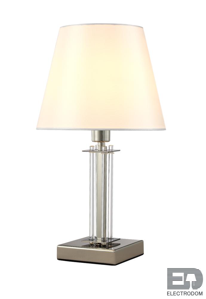 Настольная лампа Crystal Lux NICOLAS LG1 NICKEL/WHITE - цена и фото 2