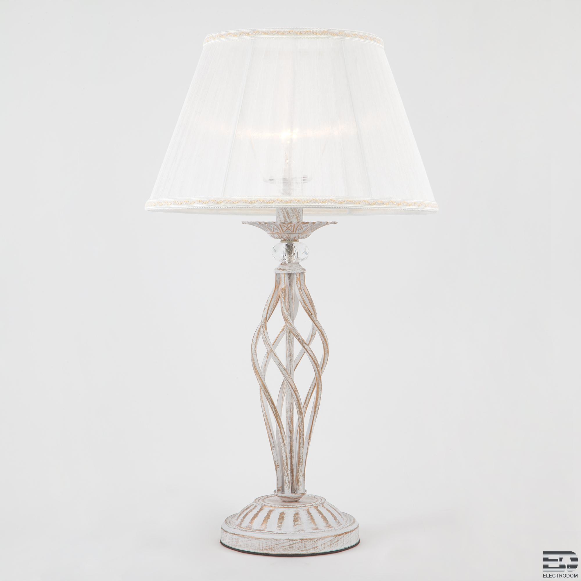 Декоративная настольная лампа Eurosvet Selesta 01002/1 белый с золотом (00000072985) - цена и фото