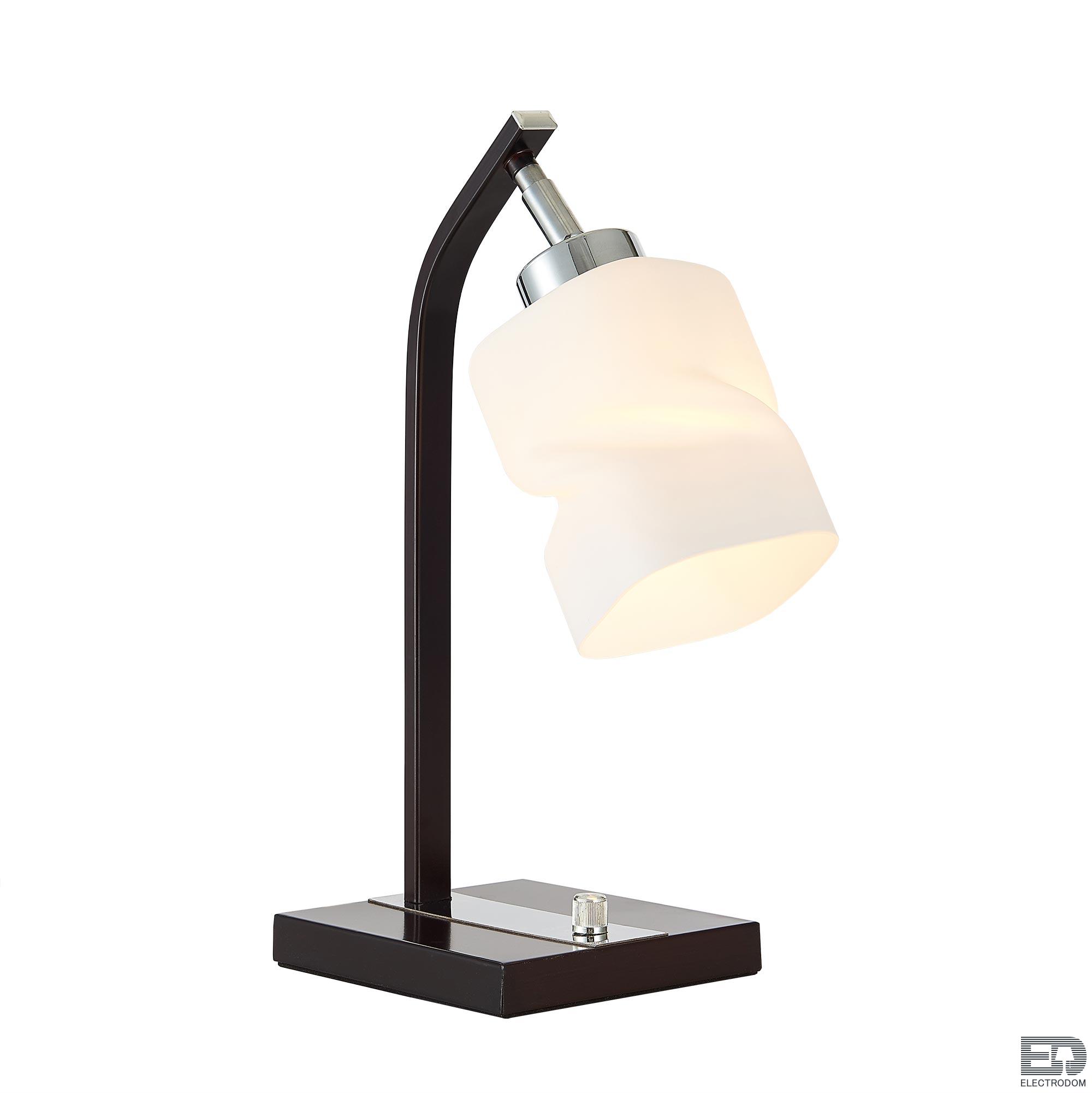 Настольный светильник Citilux Берта CL126812 Хром + Венге - цена и фото 1