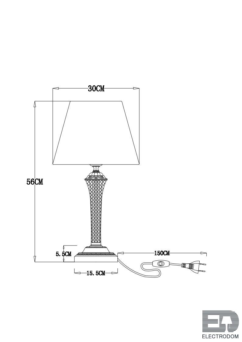 Настольная лампа Arte Lamp Gracie A7301LT-1PB - цена и фото 4