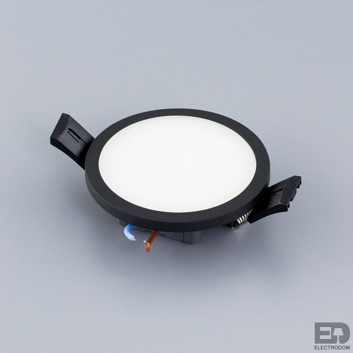 Встраиваемый светильник светодиодный с диммером Citilux Омега CLD50R082 Черный - цена и фото 4